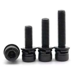 Высокопрочная черная углеродистая сталь, три комбинированных болта, плоская прокладка + пружинная прокладка, интегрированная установка промышленного оборудования, специальное - Product Image 3