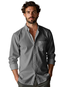 TKAN636 Playeras de Hombre แฟชั่นใหม่เสื้อ100% คอตตอนแมนดารินสำหรับนักธุรกิจชายเสื้อปรับแต่งแบรนด์ของคุณได้ - Product Image 2