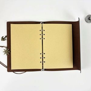 Vintage Retro Mini Traveler Journal 100-Page Pirate Anchors <b>Notepad</b> PU Leather Cover Paper Replaceable Diary Gift Sets <b>A5</b> - Product Image 4