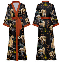 Nouvelle robe en satin pour femme Alibaba, motif floral, longueur intégrale, séchage rapide et respirante, utilisable toute l'année