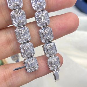 Pulsera de tenis Xinfly Hip Hop de oro puro de 18k con diamantes naturales de 5.08CT y 17cm, estilo Sugar Ice Out - Product Image 5
