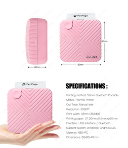 <span class=keywords><strong>เครื่อง</strong></span>พิมพ์ภาพถ่ายพกพาแบบไร้สาย P6 ขนาด 58 มม. ความละเอียด 203dpi แบตเตอรี่ 1200mAh - มีสินค้าในสต็อก - Product Image 2