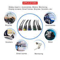 DREAM START M8 Conector hembra a presión Cables de 3 pines E-bike Ebike Motor Cable de extensión Pin Diámetro 1,8 M8 Conector a presión