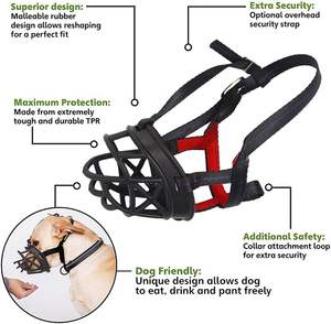 Bozal de silicona para entrenamiento personalizado de alta resistencia, cesta grande transpirable, bozal Para Boca de Mascota, bozal para perros - Product Image 2