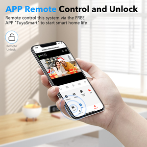 Videocitofono WiFi con Telecamera, <span class=keywords><strong>Campanello</strong></span> <span class=keywords><strong>Wireless</strong></span>, Visione Notturna, App Tuya, Alimentazione a <span class=keywords><strong>Batteria</strong></span>, Schermo Touch da 8 Pollici, 1080p, IP65 - Product Image 2