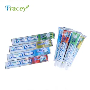 Fresh Dent OEM Triple Protection dentifricio a base di erbe senza fluoro Gum spurgo dentifricio sbiancante Anti sensibilità