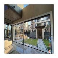 Puerta Corredera Panorámica de Aluminio con Doble Cristal Extrafino y Vista Amplia, Aislamiento Térmico e Impermeable para Jardín o Patio