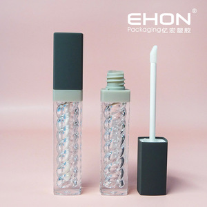 Nouveau design – Flacon d'huile à lèvres carré à motif ondulé de 6,5 ml – Emballage cosmétique vide – Contenants pour brillant à lèvres – Étui en plastique pour rouge à lèvres liquide - Product Image 1