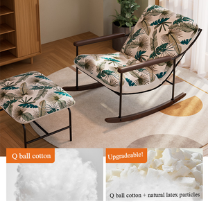 Chaises de salon modernes de luxe, ensemble de fauteuils inclinables à bascule, canapé de salon, cadre de relaxation en métal pour adultes, meubles pour chambre à coucher - Product Image 3