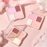 Usine directe MINSHZEE 4 couleurs mat mélangeable surligneur Blush Palette de contour éclaircissant naturel OEM personnalisable