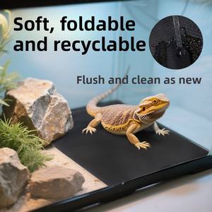 Tapis de substrat pour reptiles, revêtement de terrarium, imperméable, antidérapant, accessoires pour terrarium de gecko et lézard - Product Image 3