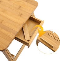 Bambou réglable Portable pliable chevet ordinateur portable plateau de lit table pliable pour lit