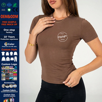 T-shirt de sport à manches courtes double face uni pour femme, idéal pour la course et le fitness en salle de sport