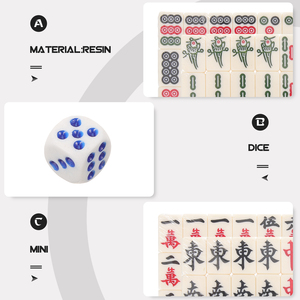 โต๊ะเดินทางเกมPropsแบบพกพาMahjongชุดMini 24มม.หอพักขนาดเล็กMajongเรซิ่นในครัวเรือน - Product Image 4