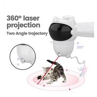 3 en 1 Jouet laser interactif motorisé pour chats d'intérieur, chaton, chaton, chat, rechargeable par USB