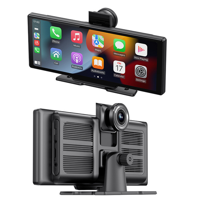 9.3'' IPS Portable Wireless Apple Carplay Android Dual Recording Touch Screen Car Monitor
