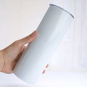 Vaso de Acero Inoxidable de 20 oz con Aislamiento al Vacío, Revestimiento para Sublimación, Pared Recta, Cilíndrico, con Pajita, para Uso en Automóvil - Product Image 1