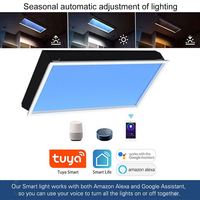 Panneau lumineux LED d'intérieur à lumière artificielle, effet ciel virtuel, dimmable, lumière bleue circadienne