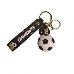 Football Soccer Ball Keychain Car Pendant Accessories Kids Gift Cartoon Cute Doll Keyring 3D Couple Bag Ornament Key Chain