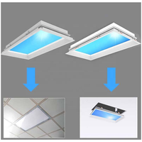 Plafonnier LED intelligent et moderne intégré, effet ciel bleu, pour cuisine, chambre, salon, décoration naturelle claire, IP54