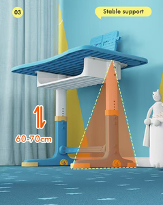 Conjunto de Silla y Escritorio Ecológico <span class=keywords><strong>para</strong></span> Niños, Económico, Ergonómico y Duradero, Muebles Escolares, Juego de Mesa y Taburete - Product Image 6
