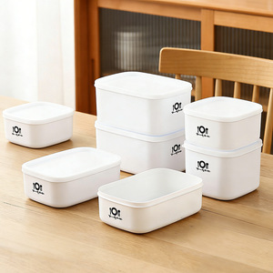 Cajas de almacenamiento de alimentos para refrigerador, cajas de plástico para envasado de alimentos, cajas de almacenamiento para refrigerador con tapa transparente - Product Image 1