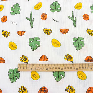 100% जैविक कपास की छपाई में दो झुर्रियों वाले मस्लिन कपड़े बुने वाले कपड़े के लिए बुने हुए कपड़े के बुलबुले कपड़े बुने हुए कपड़े - Product Image 4