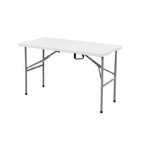 Table pliante en plastique HDPE blanc léger de 8 pieds pour l'extérieur et le restaurant, l'hôtel et le jardin