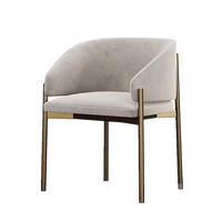 JP chaise de salle à manger de luxe en tissu de meubles de style italien chaise de restaurant en velours chaise en acier inoxydable pour la maison hôtel