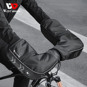 Gants de vélo WEST BIKING pour VTT et vélo de route, coupe-vent, chauds, mitaines de cyclisme, gants plats pour l'hiver - Product Image 6