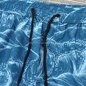 Pantaloncini da spiaggia leggeri da <span class=keywords><strong>uomo</strong></span> personalizzati con motivo a onde di <span class=keywords><strong>mare</strong></span> per le vacanze disponibili - Product Image 4