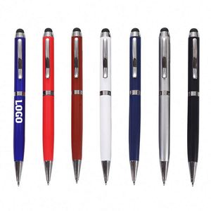 Ballpoint <b>Pens</b> Business With Touch Screen Stylus Laser Logo Metal Gift <b>Pen</b> Custom Promotional Gifts - Product Image 1