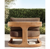 Sofá de madera de teca de alta calidad, diseño americano, para balcón, patio, muebles de exterior, muebles de jardín