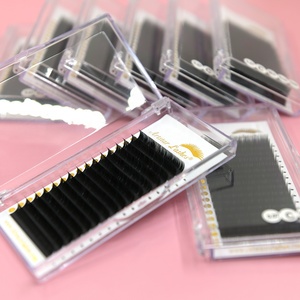 وصلات رموش هجينة روسية J/B/C/CC/D/DD/L/<span class=keywords><strong>M</strong></span> حليقة روسية مستقرة - Product Image 3