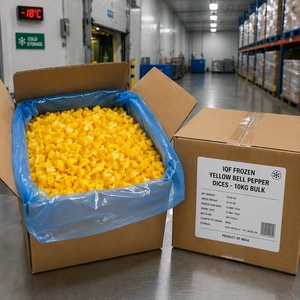 Pimientos Amarillos en Cubos Congelados IQF Halal de Grado A al por Mayor |   Cubos de Pimiento Amarillo Frescos 100% Naturales para <span class=keywords><strong>Pizza</strong></span> y Catering - Product Image 5