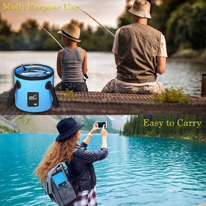 Multifunctional <strong>Collapsible</strong> Wash Basin Folding Bucket <strong>Water</strong> <strong>Container</strong> Fishing Bucket for Travelling Camping Hiking Fishing - Product Image 4