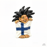 Figurine de troll viking en résine 3D peinte à la main, personnalisée, d'Éstonie, du Danemark, de Norvège, d'Islande, aimant de réfrigérateur 3D, souvenir nordique, troll élan