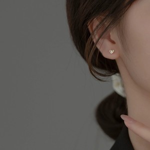Bijoux de mode en <span class=keywords><strong>argent</strong></span> sterling 925, petites boucles <span class=keywords><strong>d</strong></span>'oreilles en zircon en forme de cœur pour filles, jolies boucles <span class=keywords><strong>d</strong></span>'oreilles pour enfants, bijoux de perçage, vente en gros - Product Image 2