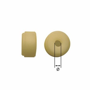Tirador decorativo de plástico Usag 374 Nb de 40 mm de diámetro con orificio de 17 mm para tiradores de gabinetes - Product Image 1