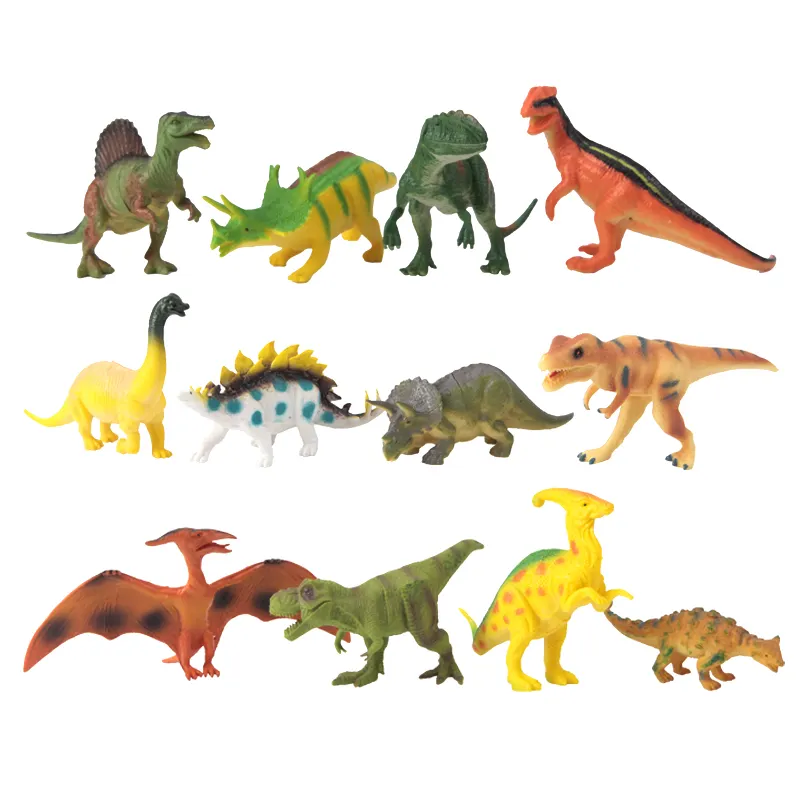 Figuras de animales de 12 piezas 2024, superventas, figuritas de animales de plástico de Pvc personalizadas, juguete para niños