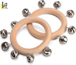 Noël facile à jouer son croustillant manche en bois cloches jouet Musical Shaker cloche pour Junior cadeau Orff Percussion <span class=keywords><strong>Maracas</strong></span> <span class=keywords><strong>prix</strong></span> - Product Image 2