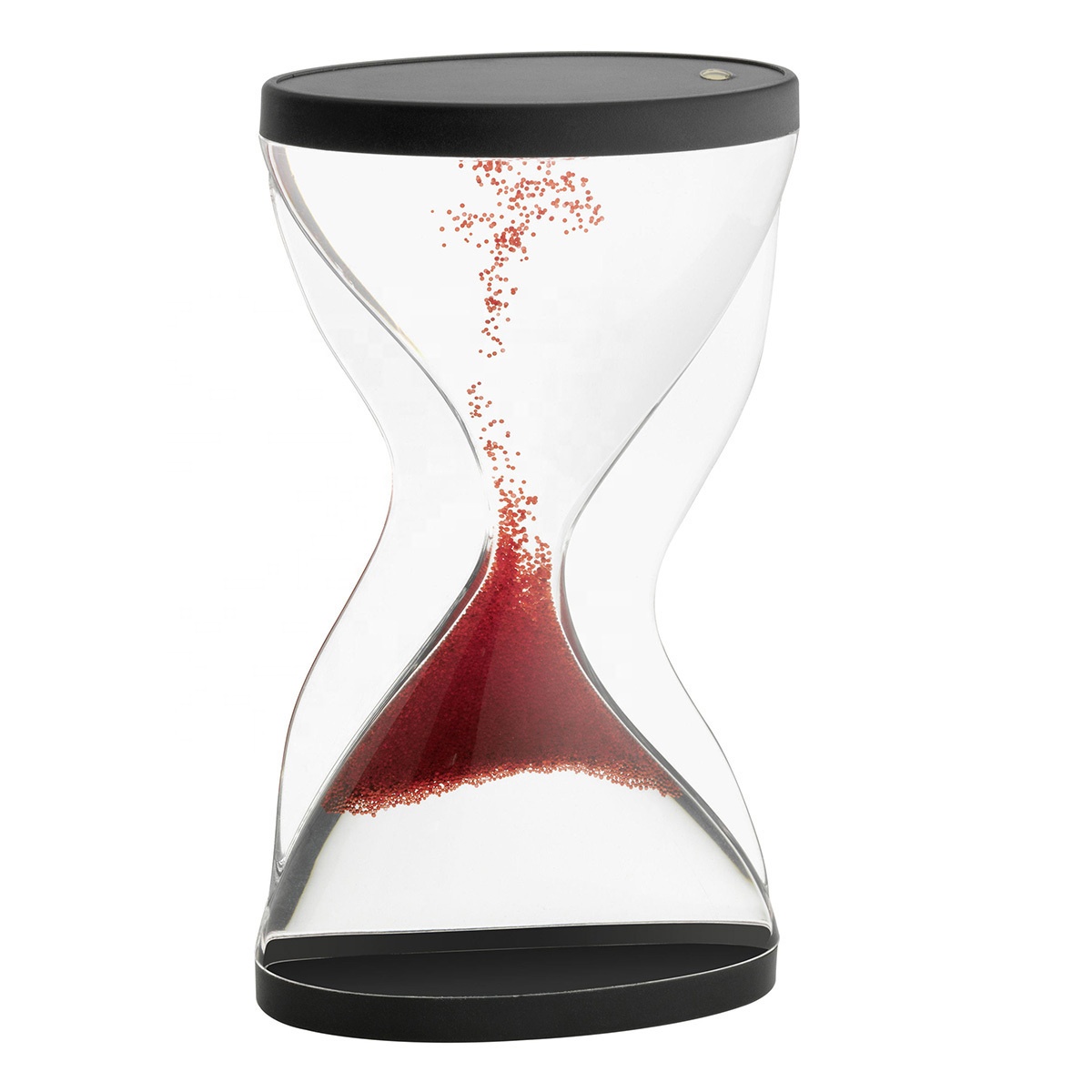Upward Anti Gravity Contra Acrylic Plastic Liquid Water Funnel Timer Sand Glass Clock Hourglass for Kids Sensory Education Play