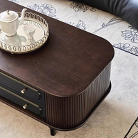 Table centrale ovale antique de style moderne à bas prix avec tiroirs pour le rangement Table basse multifonctionnelle de luxe pour le salon