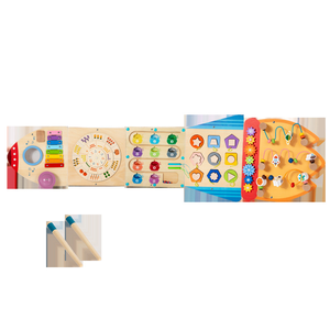 Pannello Sensoriale Montessori in Legno da Parete per Bambini, Gioco Educativo Colorato - Product Image 3