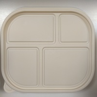 Boîte à bento jetable écologique en amidon de maïs, récipient alimentaire biodégradable avec couvercle