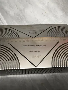 Outil de traçage d'arc à 90 degrés règle pliante carrée en acier Tube carré pliant à angle droit pour la conception d'esquisse - Product Image 5
