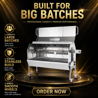 Barbecue Coréen Électrique Premium en Acier Inoxydable pour Camping, Gril à Charbon de Bois, Rôtissoire à Agneau et Poulet, Foyer Ouvert