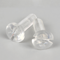 Vis métriques à tête fraisée fendue pour PC, en plastique transparent, résistantes aux chocs, M2 M3 M4 M5 M6 M8 M10
