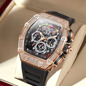 Montre mécanique automatique multifonctionnelle pour homme, design entièrement serti de diamants, ONOLA/Aolona Trembles Live Explosion Watch - Product Image 1