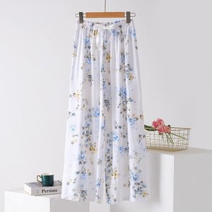 Pantalon ample à pois pour femmes, pantalon d'été fin et confortable, vêtements de maison, grande taille, pantalon décontracté pour femmes d'âge moyen et âgées - Product Image 4
